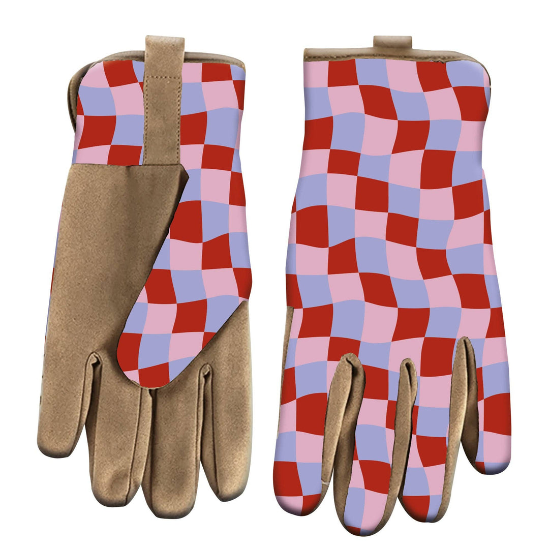 Wavy Check Outdoor Gardening Gloves