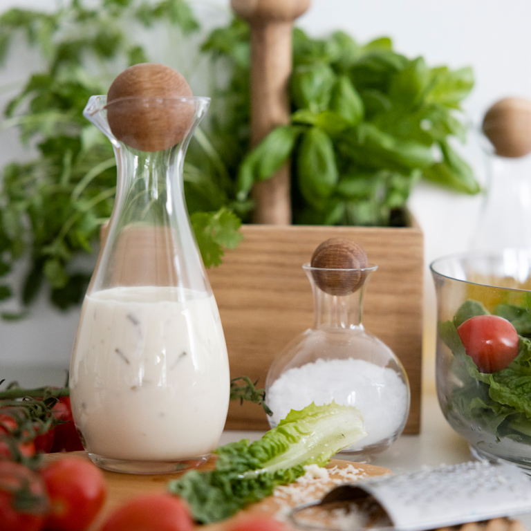 Oil & Vinegar Bottle Set with Oak Stoppers