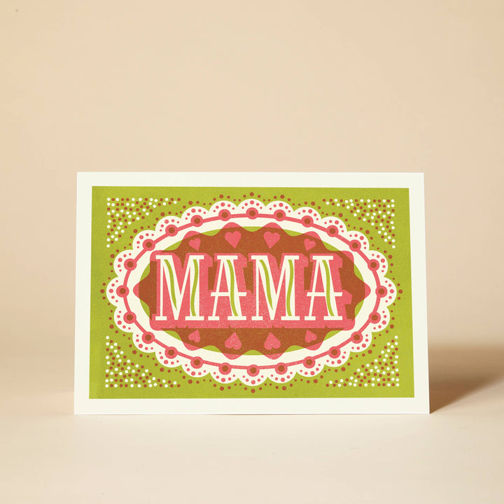 Mama Linocut Greeting Card