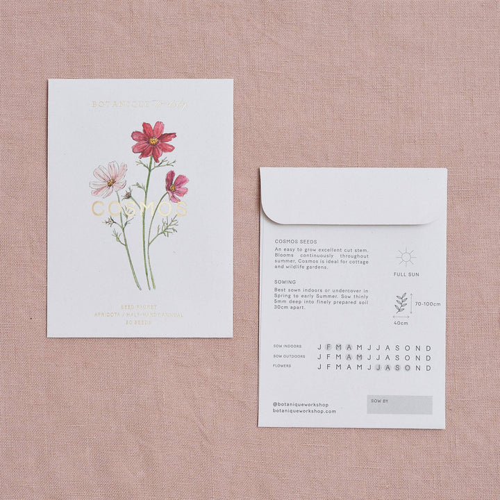 Cosmos Apricota Seed Packet