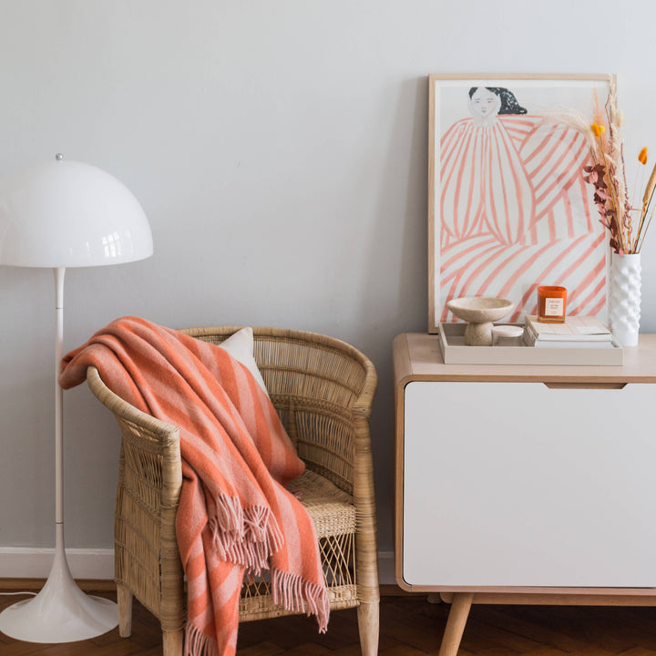 Norwegian Wool Orange Blanket