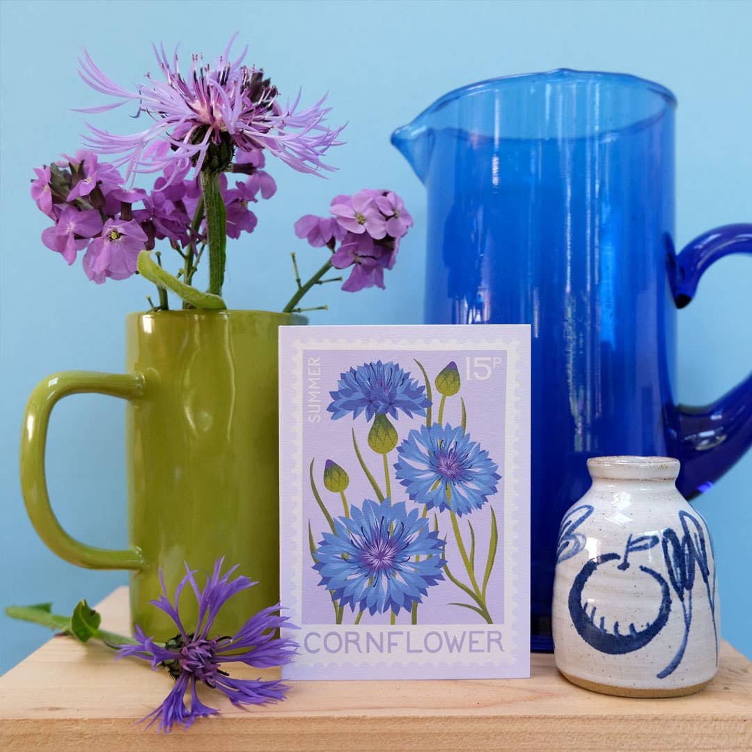 Cornflower Mini Greetings Card