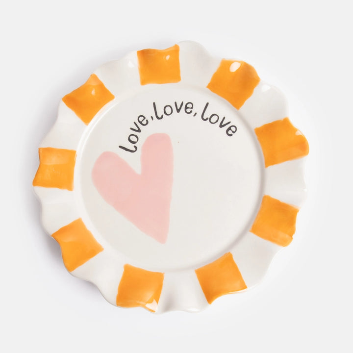 Love, Love, Love Heart Plate