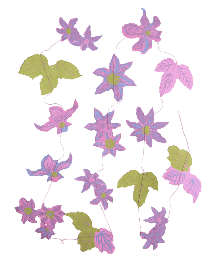 Clematis Vertical Wall Garland