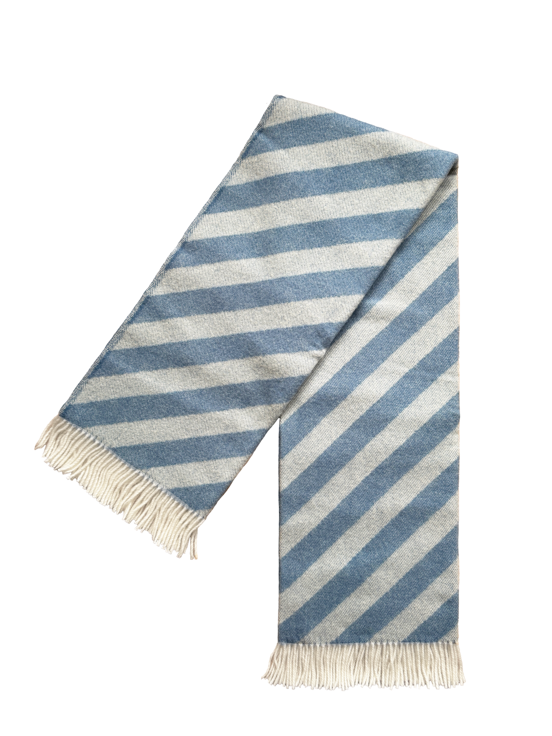 Norwegian Wool Blue Stripe Blanket