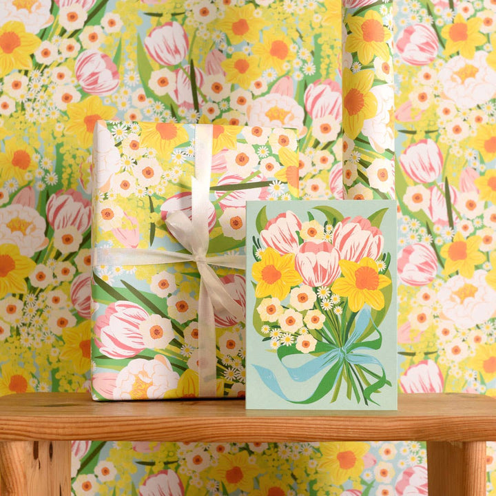 Spring Bouquet Gift Wrap