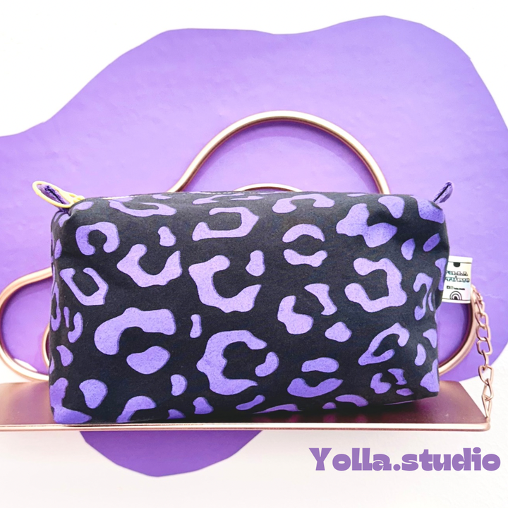 Slate & Lilac Leopard Boxy Washbag