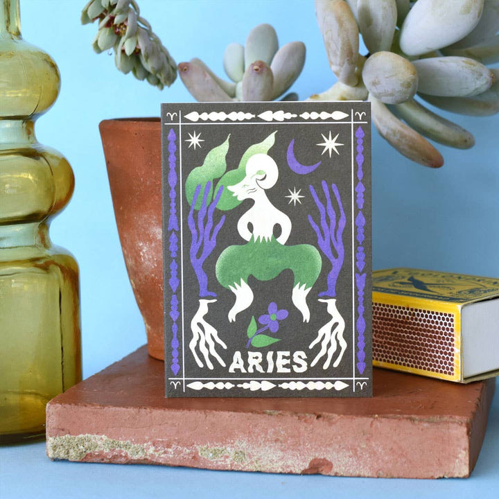 Aries Mini Greetings Card