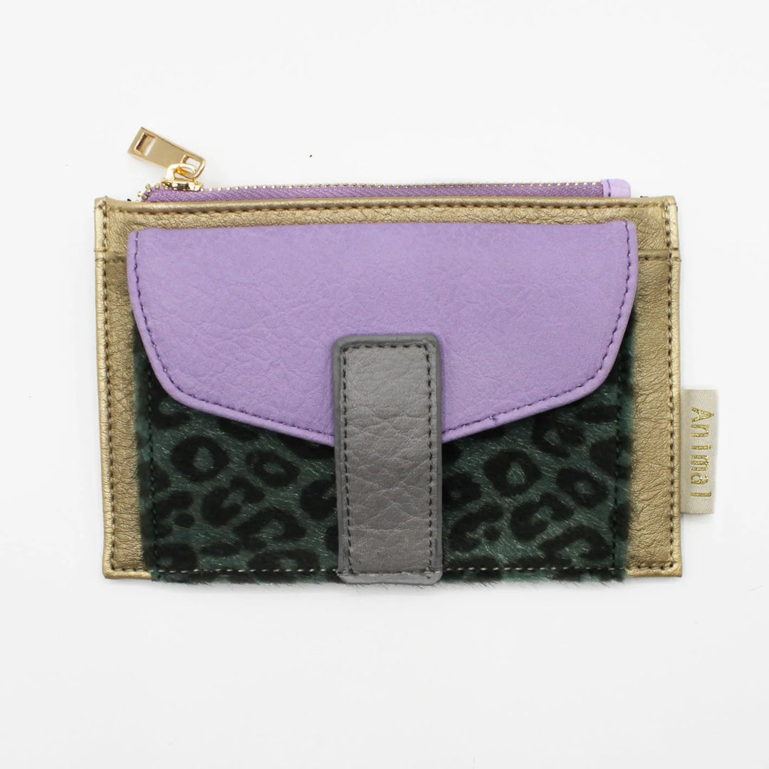 Lilac Leopard Print Purse