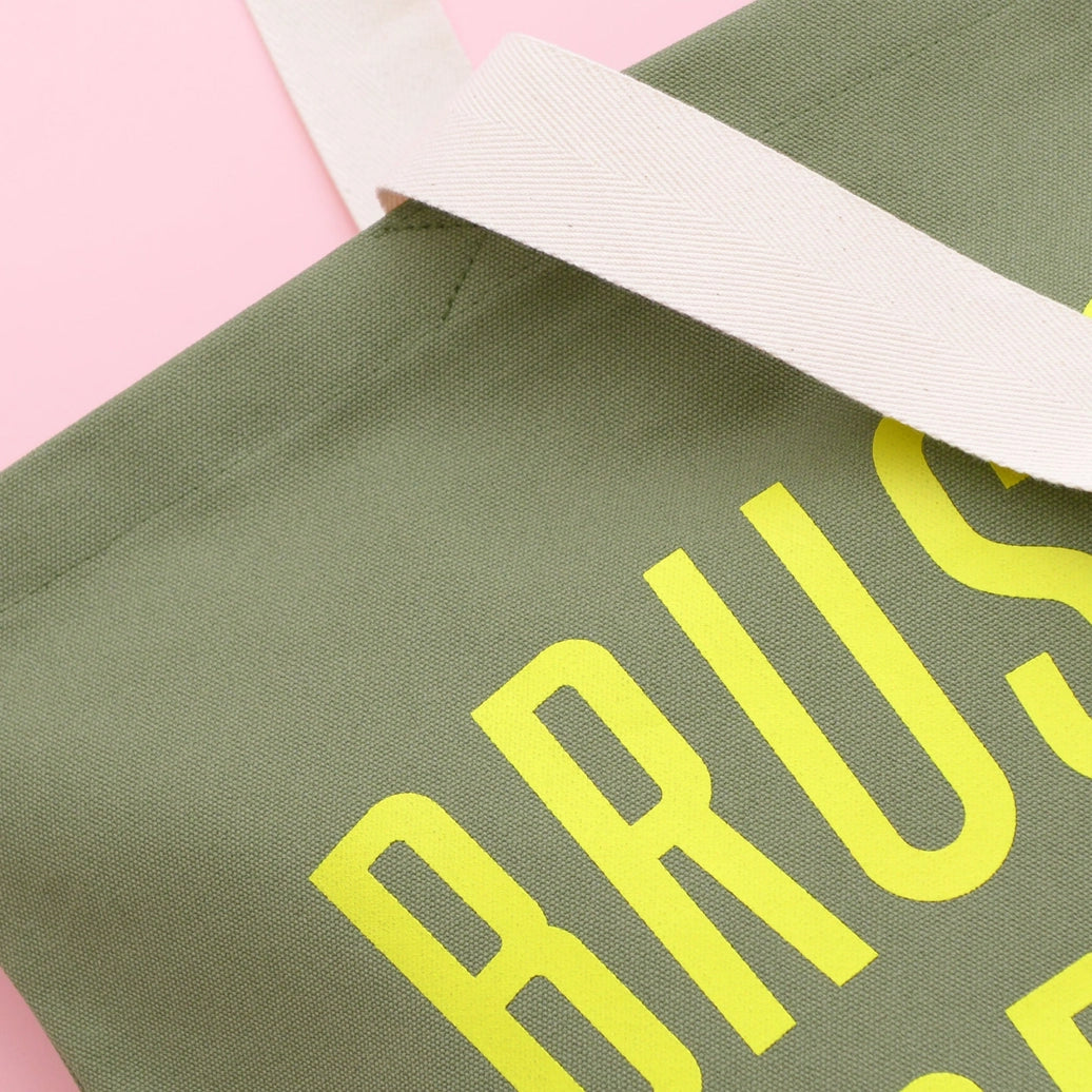 Brussels Sprouts Olive Green Tote Bag