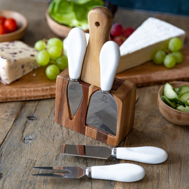 Artesá Cheese Knife Set with Block