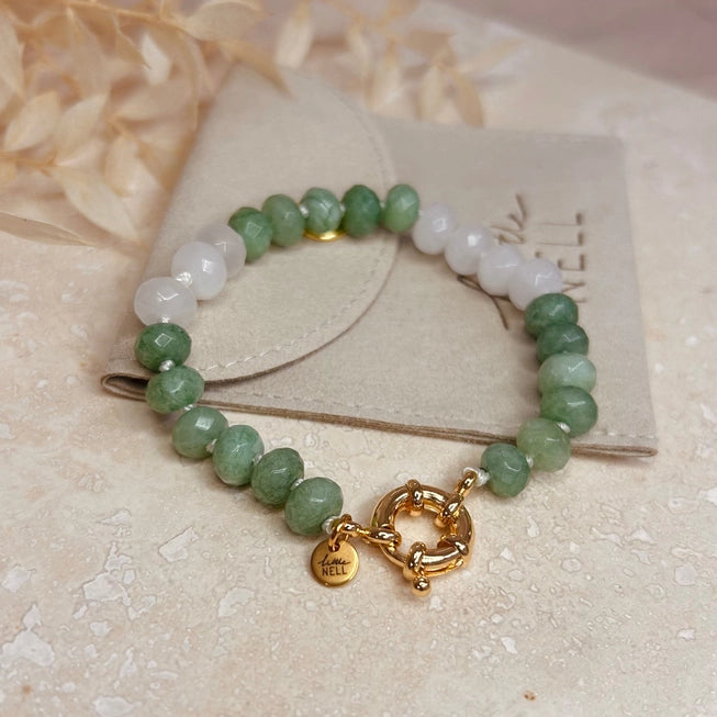 Chunky Green Beaded Bracelet