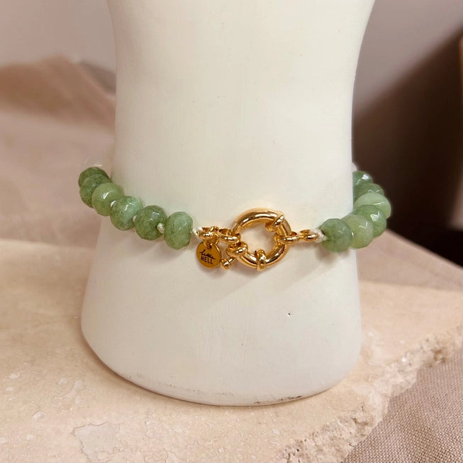 Chunky Green Beaded Bracelet