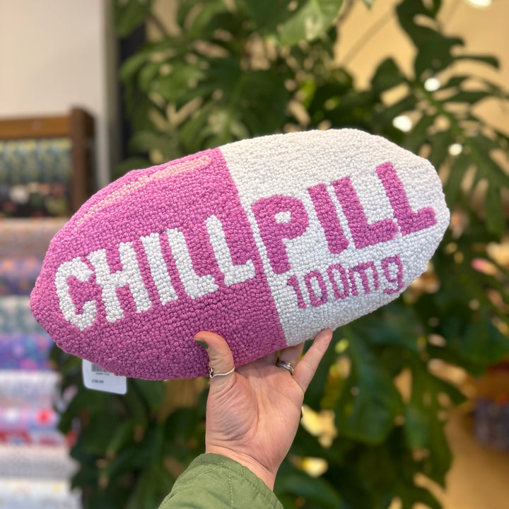 Chill Pill Hook Wool Cushion