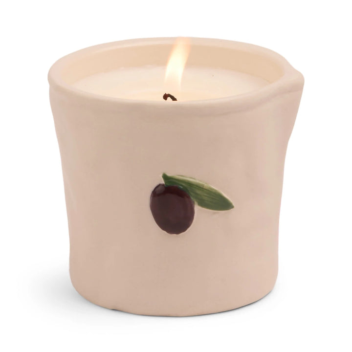 Olive Ceramic Candle Jug