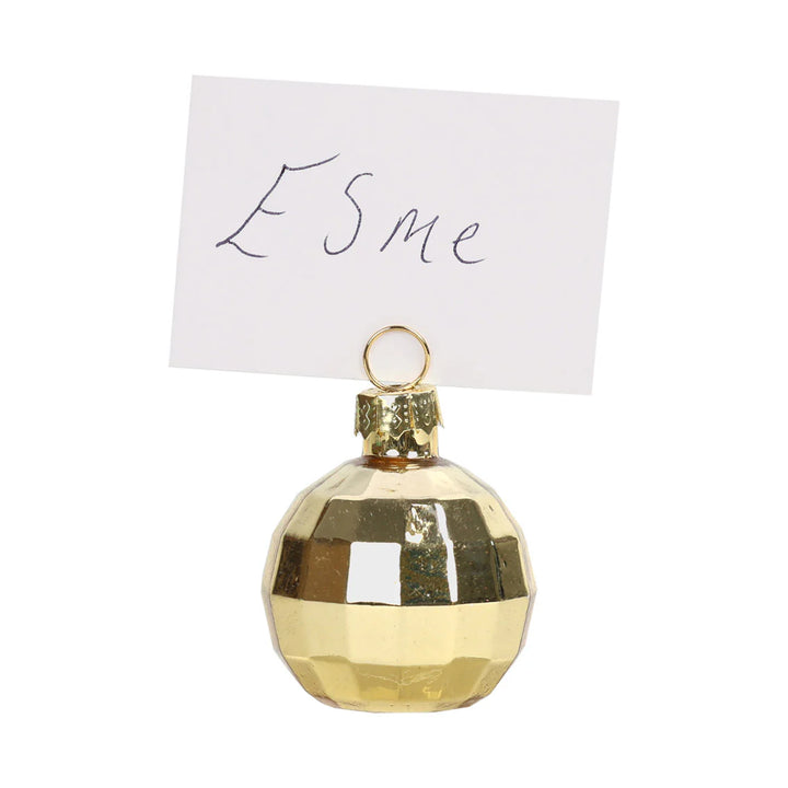 Gold Disco Ball Place Card Holders - 6 Pack