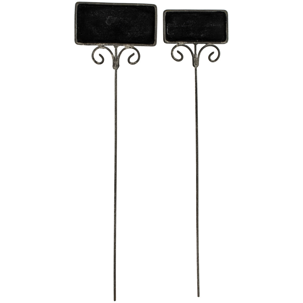 Metal Blackboard Plant Marker Set Of 2