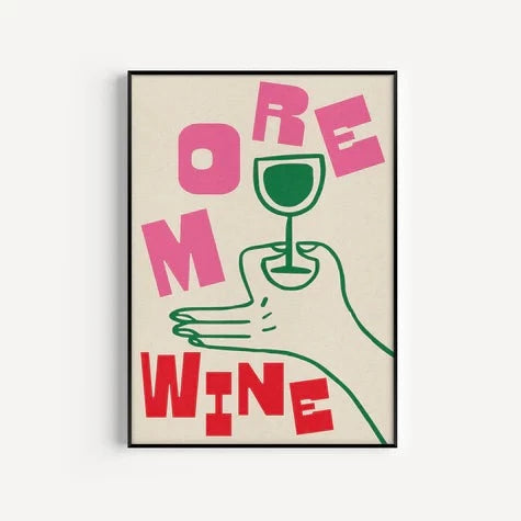 More Wine Print | Colourful