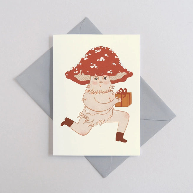 Mushroom Sends a Gift Greetings Card