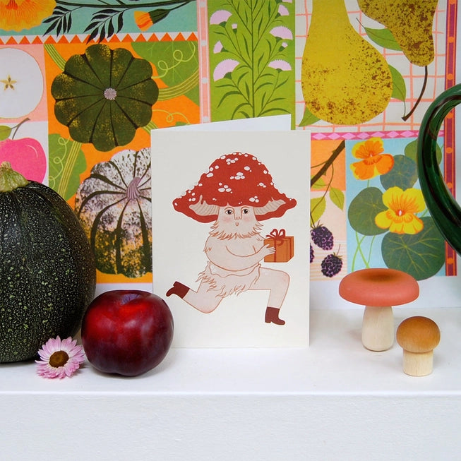 Mushroom Sends a Gift Greetings Card