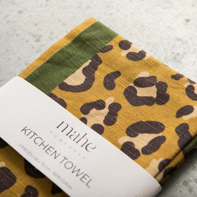 Ochre Leopard Kitchen Towel