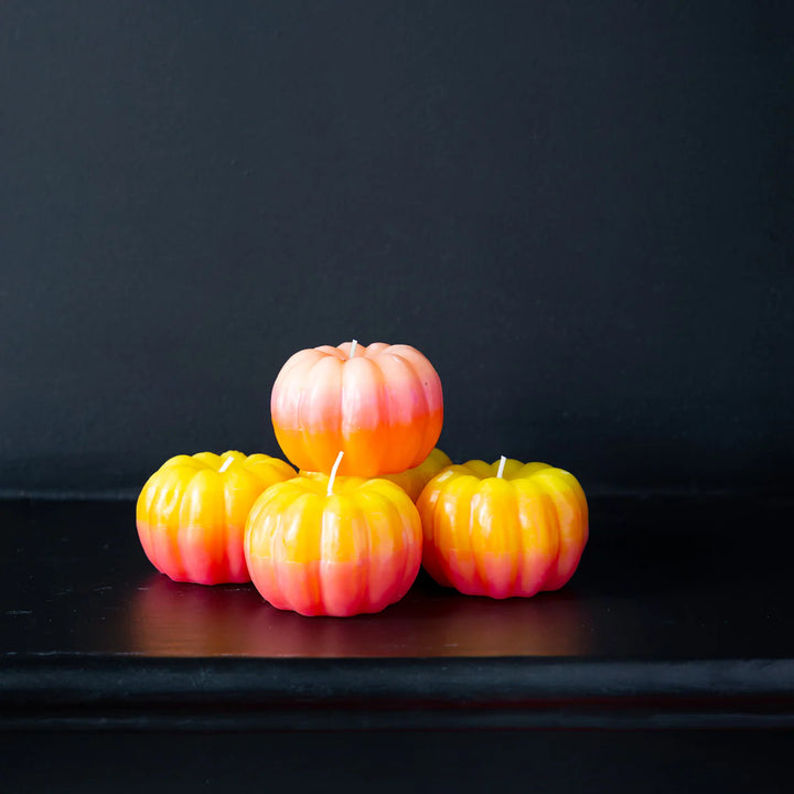 Yellow Ombre Pumpkin Candle