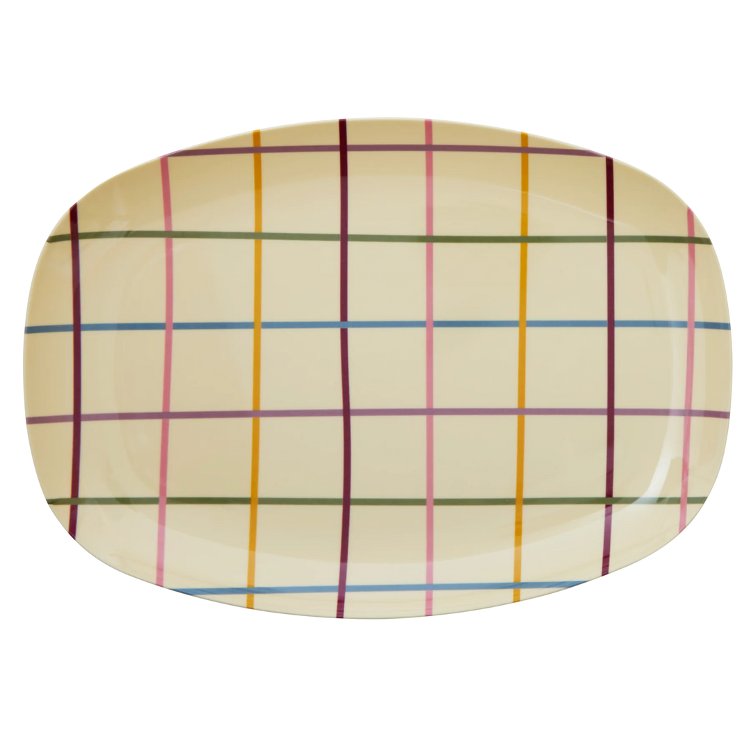 Melamine Rectangular Plate - Check