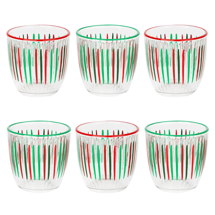 Red & Green Striped Tumbler