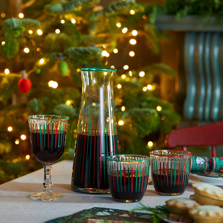 Red & Green Striped Tumbler