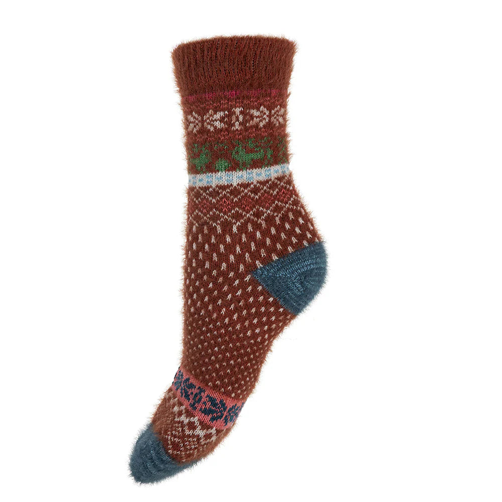 Scandi Socks in Rust Spot