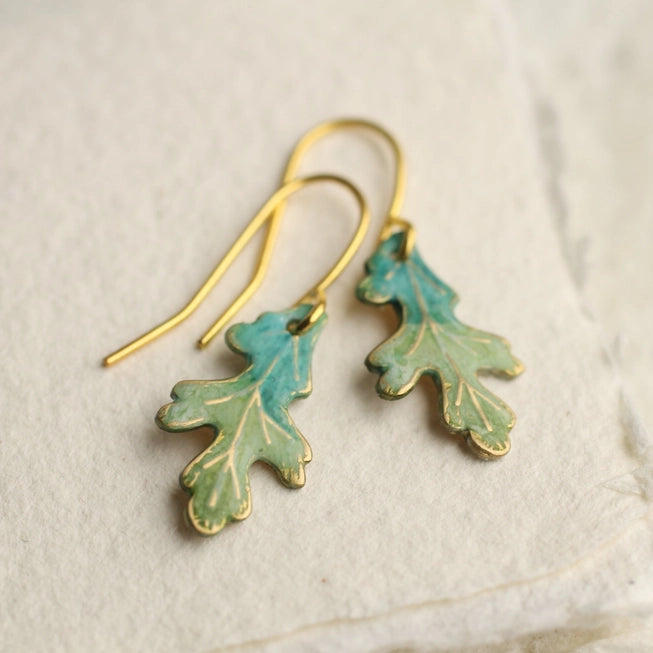 Oak sales leaf earrings