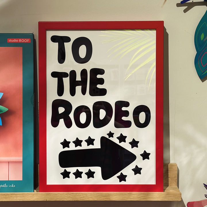 To The Rodeo Framed Print