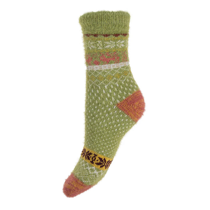 Scandi Socks in Apple Green