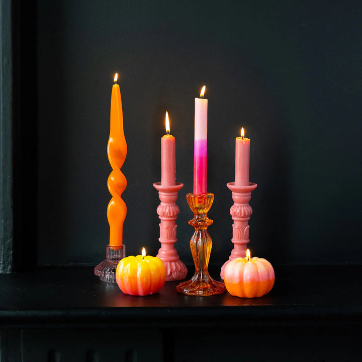 Yellow Ombre Pumpkin Candle