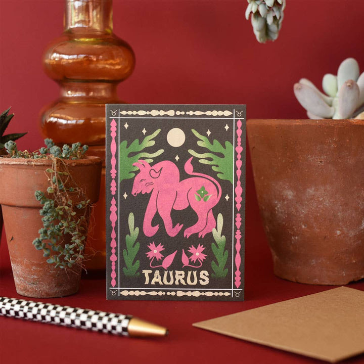 Taurus Mini Greetings Card