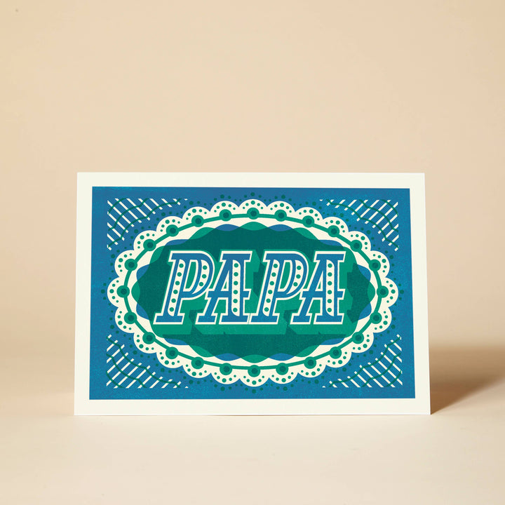 Papa Linocut Greeting Card