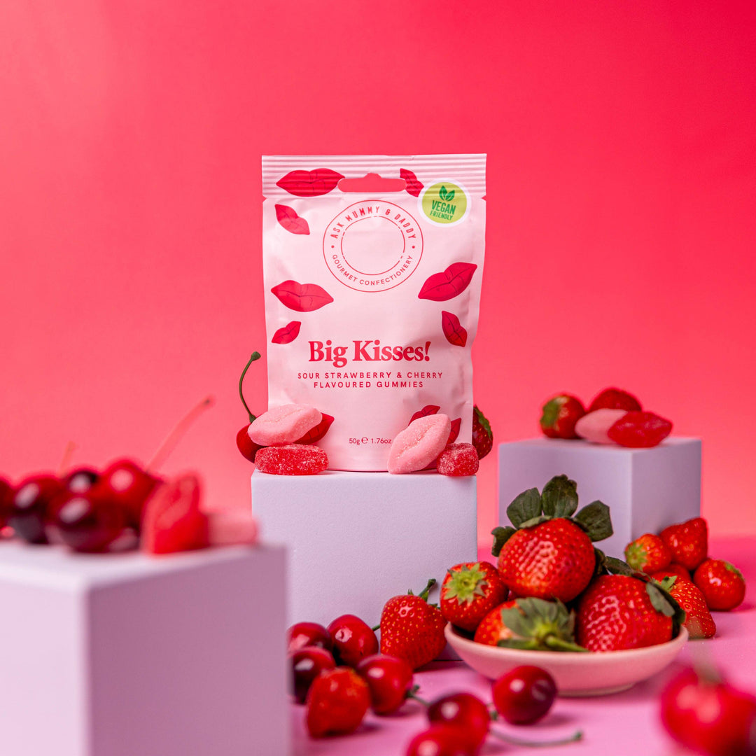 Big Kisses! Strawberry & Cherry Lip Sweets