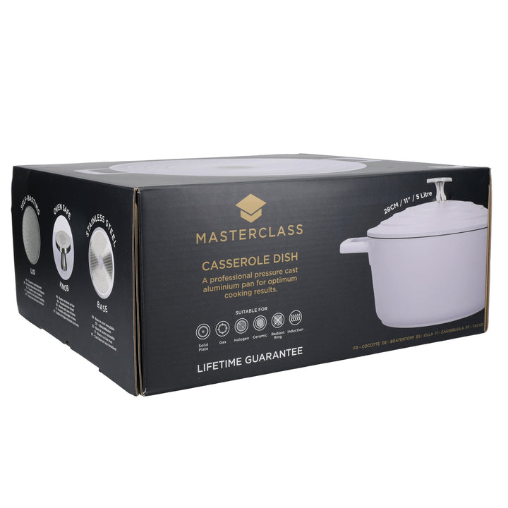 Cast Aluminium Lavender Casserole Dish | 5L Capacity